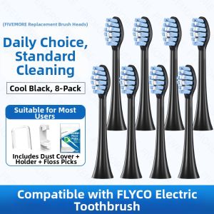Electric Toothbrush Head Compatible with Fivemore FT7108/FT7105/7106/7205/TH01/TH02 Replacement Deep Cleaning Adult Hardness