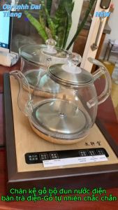 Khung Đế Kệ Ấm Đun Nước Điện Tự Động Gỗ Khay Bàn Trà Điện(Kích thước 37x20cm)