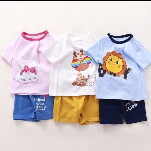 (0-4Y) Boy Clothes Corp Terno for Kids Boys Fashion Sando Sleevless Shorts Set Summer Tshirt