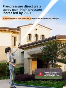 MONLEYTA | High Pressure Water Gun For Car Wash And Flower Watering Retractable Garden Hose Soft Pipe Powerful Rinse Special Spray Head