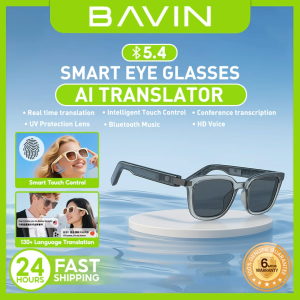 BAVIN BA101 Ai Smart Translation Sunglasses BT 5.4 w/ 130+ Languages Open-Ear Hi-Fi SoundUV Protection & Touch Control