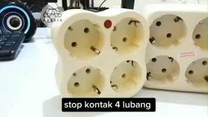 Steker Stop Kontak 4 In 1 Uticon Colokan Listrik Arde 4 Lubang Plus Lampu Indikator nyala Cahaya OB Out bow