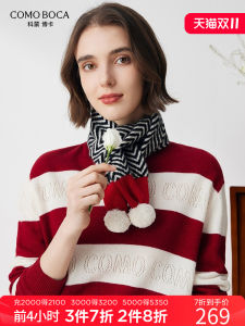 ผ้าพันคอถักนิตติ้งขนแกะ ผ้าคลุมไหล่แบบทันสมัย ลายดอกไม้ ผ้าพันคอแบบสวมหัวสำหรับฤดูหนาว เสื้อผ้าเด็ก ผ้าคลุมไหล่