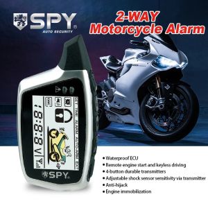 Two Way Motorcycle Alarm System Engine Start 2 LCD 5000 Meter Remote Security System Anti-theft devices Suit For Gasoline Motorbike