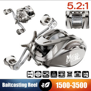 LO【Ready Stock】Matel Master Original Baitcasting Fishing Reel 8KG Max Drag 5+1BB Reel 6.3:1 Ratio Metal Spool Left/Right Hand Carp Freshwater Saltwater Fishing Tool