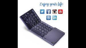 Bluetooth เคยพับเพื่อนกับ TOUCHPAD 🎹🎹 Oker BT-033 KEYBOARD สำหรับคีย์บอร์ด บลูทูธ พับได้ iOS, Android, Windows แท่ง 100% #DM