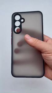 Ốp lưng cứng nhám mờ viền màu bảo vệ camera cho Samsung Galaxy A54
