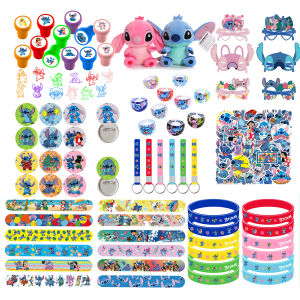 Lilo Stitch Party Favors Gift Bag Fillers Stamps Slap Bracelets Stickers Paper Glasses Ring Stitch Party Decorations Goodie Bag