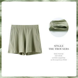 me home wear | Summer Comfort Striped Cotton Sleep Shorts
