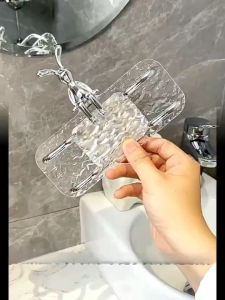 Comb Holder Bathroom Wall Hanging Comb Storage Rack Hair Clip Organizer Air Cushion Comb Holder Creative Acrylic Comb Rack