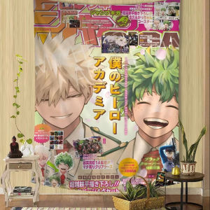 VIKAMA My Hero Giới Học Thuật Anime Cấp Chống Thấm Nước Đuổi Bụi Bẩn Polyester Treo Tường Cho Phòng Ngủ Phòng Nghiên Cứu Ký Túc Xá Trò Chơi Trang Trí Phòng