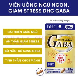 DHC GABA 200mg Sleep & Stress Relief Supplement 20 Tablets - Natural Gamma-Aminobutyric Acid