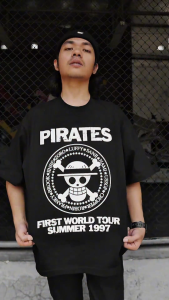 KIZARU Heavyweight Boxy Oversized 16s T-Shirt Anime Straw Hat PIRATES WORLD TOUR