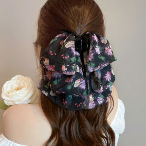 ที่หนีบผมแฟชั่นกิ๊ฟติดผมโบว์ดอกไม้หรูหราสำหรับเครื่องประดับผมผู้หญิงหญิงสาว