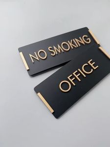 Creative Restroom Sign 24x11cm Acrylic Self-adhesive Rectangular Sign Board For Toilet Door