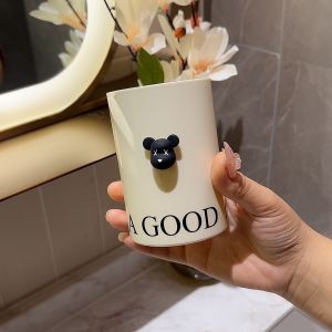 Luxury Couple Toothbrush Cups Cute Student Dental Cylinder Dormitory Toothbrush Cup Boys Girls Bathroom Wash Cup Home Use