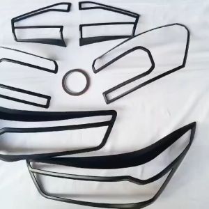 Paket Garnish Lampu Cover Spion & Tutup Tangki Mobil Rocky 2022 Hitam All Variant