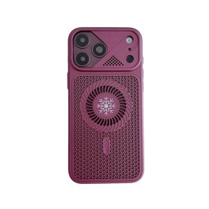 Magnetic Aluminum Alloy+PC Case for iPhone 17 16 15 14 13 12 11 Pro Max 18 Pro Max 16e 17e Slim Matte Metal Heat Dissipation ShockproofFit for MagSafeFull Camera Lens ProtectionMilitary Grade Drop Proof