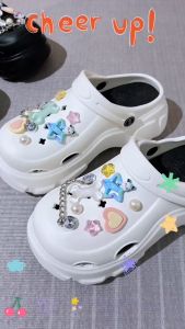 Sandal Baim Slip On Wanita Import Terbaru Aksesoris 3D Crystal Premium Bahan EVA Import 279+95