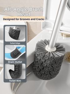 KEKESHANGJIA | Wall-Mounted No-Corner-Miss Toilet Brush