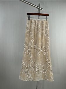 2024 Chaise Qianjin Fancy Blingbling Sequin Velvet Fishtail Package Hip Skirt C16