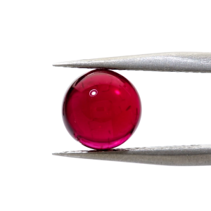 Round Shape Flat Back Cabochon Pigeon Blood Red Lab Grown Ruby Synthetic Corundum Loose Gemstone With Visible Inclusions DIY Accessories