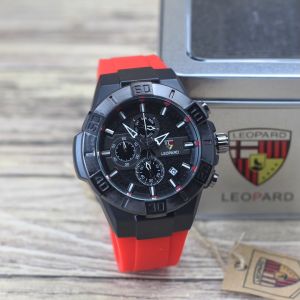 Jam tangan Pria Leopard 8830 tali rubber chrono tanggal aktif analog sport original