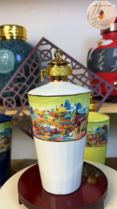 Chai gốm sứ đựng rượu đẹp cao cấp bình trang tríbình decor men bóng 500ml