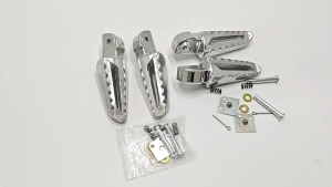 2PCS ALLOY CNC FOOT REST FOR HONDA CLICK V2 V3 / BEAT FI V2 V3 L8604 - WHT / REAR FOOTPEG FOR BIKE EASY INSTALL