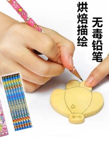 Baking Special Wooden Pencil Tracing Hand Painting Color Fondant Icing Cookies Hook Line Pen Birthday Cake Pigment Pen