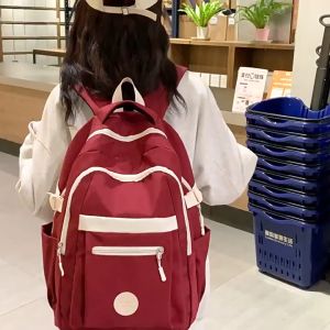 Balo nữ cho học sinh cấp 2 cấp 3 sinh viên đi học đi chơi du lịch balo ulzzang Hàn Quốc vải Oxford trượt nước cao cấp L5 B5514