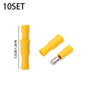 10Sets PVC Insulated Quick-Connect Terminals Wire Connectors Male Female Pluggable Cold-Crimped Audio Terminals