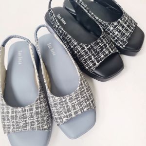 Leora Veddira - Shoeponic - Sandal Wedges - Hak 3 cm - SDN Wedges Tali Elastis - Sendal Dewasa Perempuan