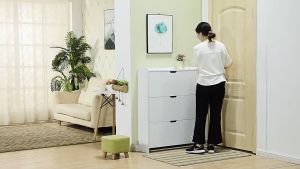 European Nordic Style Shoe Storage: 3-Layer & 6-Flip Shoe Cabinet Tipping Shoe Rack Organizer