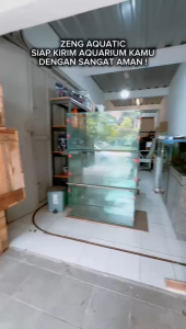 Aquarium Kaca 100 x 40 x 40 cm Tebal Premium Termasuk Packing Kayu Aquascape dan Ikan Hias by Zeng Aquatic