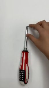 Obeng Bolak Balik Amerika Min Plus 2in1 / Obeng 4 inch Obeng 5 inch / Obeng Kembang Gagang Karet Serbaguna Obeng 2 Arah / Obeng Magnet 2 Way Terlaris