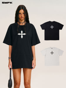 SMFK | Retro Loose Cross Statue Cotton T-Shirt