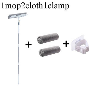 UNTIOR Telescopic Pole Window Washing Cleaning Mop Long-Handled Washing Brush Window Cleaner for Home Use 2-in-1 for Bathrooms