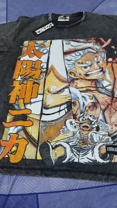 Kaos Washing Oversize Anime Onepiece Bahan Katun Tebal 24s