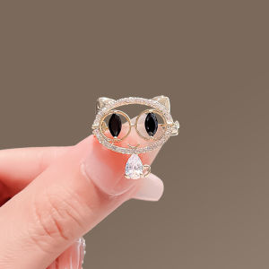 Mini Chic Business Style Pin Pink Rhinestone Synthetic Cubic Zirconia Cute Versatile High-End Womens Brooch New 2024 Collection
