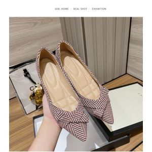 IELGY celebrity flat new pointed toe flat shoes female soft soled lady
