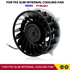 New Replacement Cooling Fan For PS5 Slim Internal Cooler Fan For PS5 Slim Host Heatsinks 19 Blades 12V DC 1.69A Game Accessories