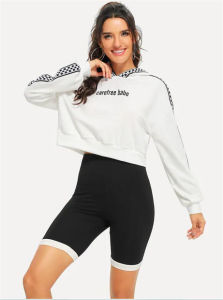 Fashionable Short Sleeve Yoga Shorts Womens Summer Fitness Running Casual Cotton Polyester Straight Leg Pants Asymmetrical