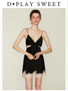 Lace Comfort Satin Cami Dress Pajamas