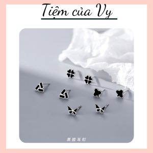 Khuyên tai bạc 999 hình học độc lạ siêu xinh
