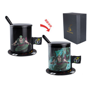 Tiktok Cup One Piece Luffy Zoro Discoloration Cup Christmas Gift Mug for Men Boyfriend Gift Box