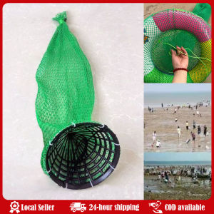 Outdoor Fishing Net Diving Encryption Fishing Net Catch Sea Crab Fish Bag Anti-running Anti-climbing Fish Basket Fishing Tools Portable Nylon Fish Storage Bag Drawstring Fishing Net Pouch Capacity Fishing Supplies for Outdoor Use Wide Long
