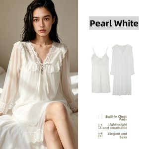 GAINREEL | Lace Strap Dress With Padding 2026 New Elegant Womens Sleepwear