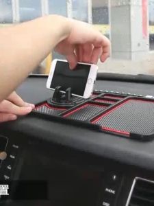 Car Dashboard Anti Slip Mat Sticky GPS Mobile Phone Holder Stand Parking Number Plate Car Interior Organizers 汽车垫 Karpet Mat kereta letak fon kunci