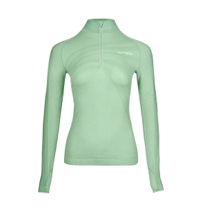 Outopia Thermal Merino Wool Womens Long Sleeve Underwear for Outdoor Trail Running Compression Warmth Sports Functional Design